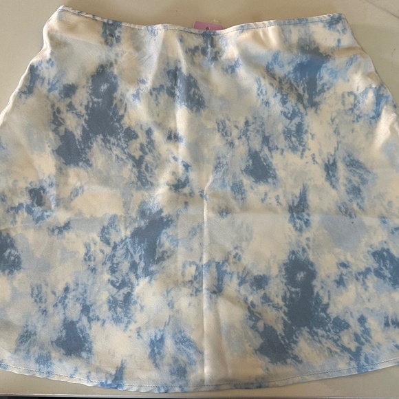 Cloud Pattern Silky Skirt - Picture 1 of 2